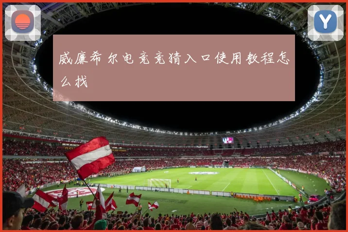 威廉希尔电竞竞猜入口使用教程怎么找